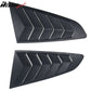 2015-2023 Ford Mustang IKON Unpainted Black Side Window Louvers ABS