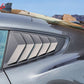 2015-2023 Ford Mustang IKON Unpainted Black Side Window Louvers ABS