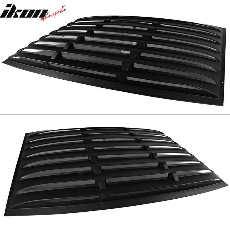 2005-2014 Ford Mustang Rear Window Louvers Side Vent Scoops ABS PU