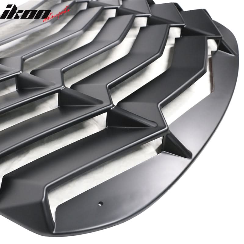 2015-2023Â Ford Mustang IKON Black Rear Window Louver Side Louvers ABS