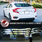 2016-2021 Honda Civic Sedan Black Rear Window Louvers ABS