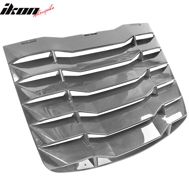 2003-2008 Nissan 350Z IKON Carbon Fiber Print Rear Window Louver ABS