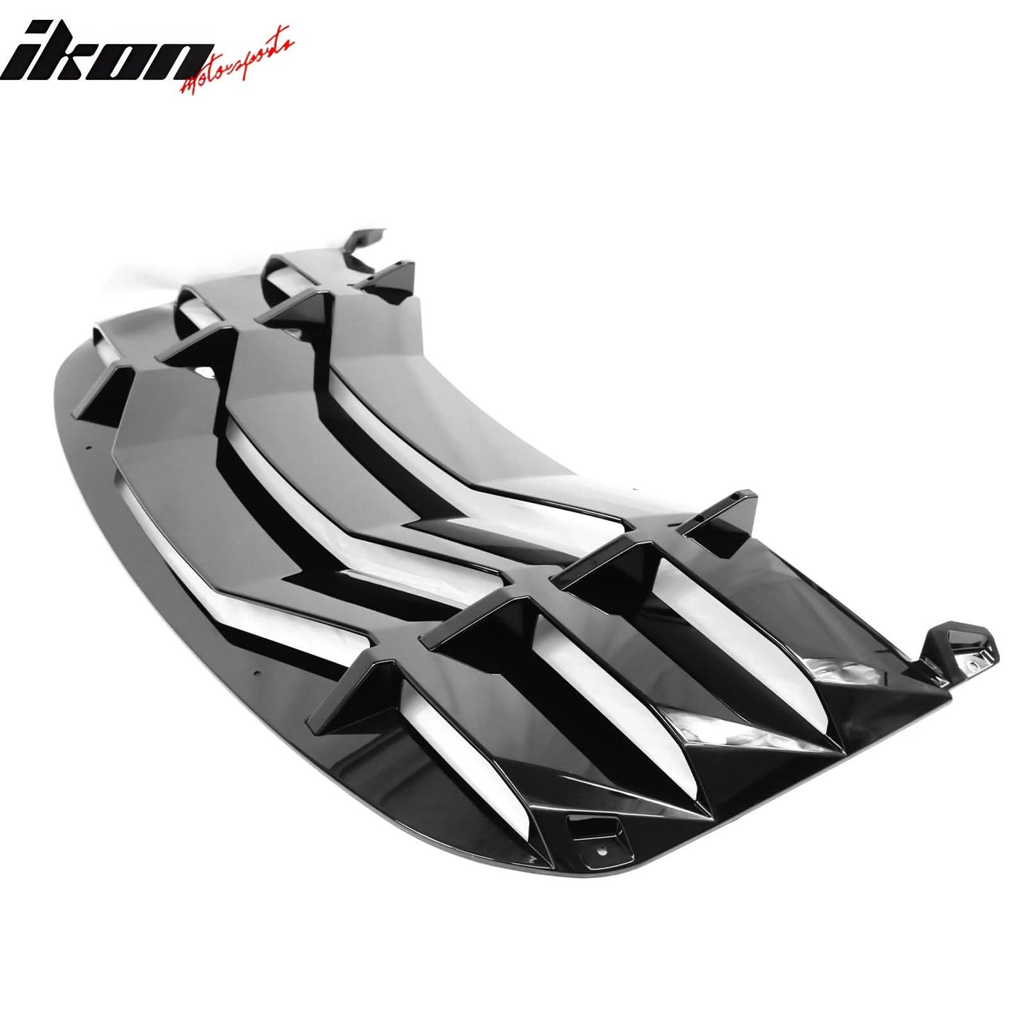 2024-2025 Ford Mustang 2DR IKON Gloss Black Rear Window Louvers ABS
