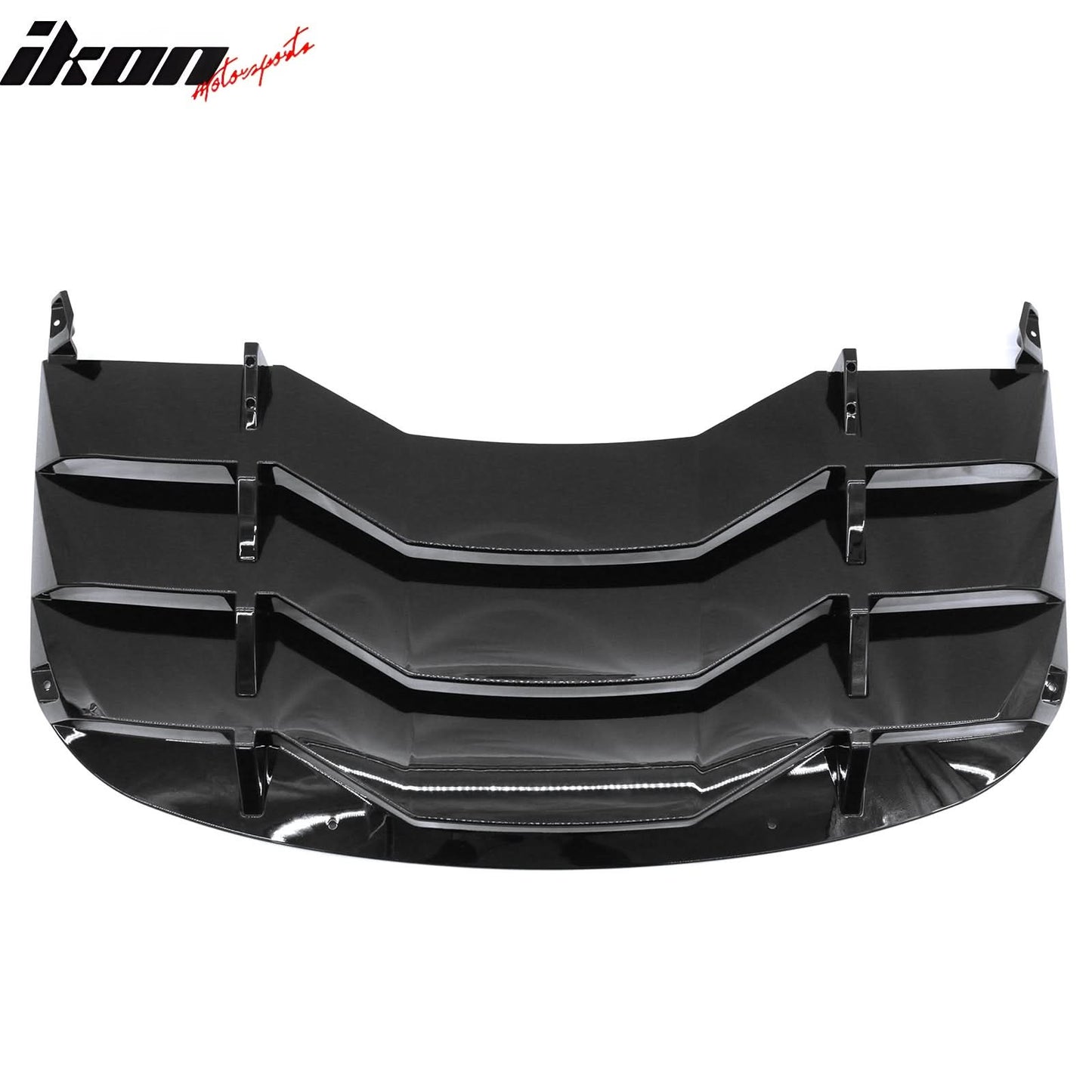 2024-2025 Ford Mustang 2DR IKON Gloss Black Rear Window Louvers ABS