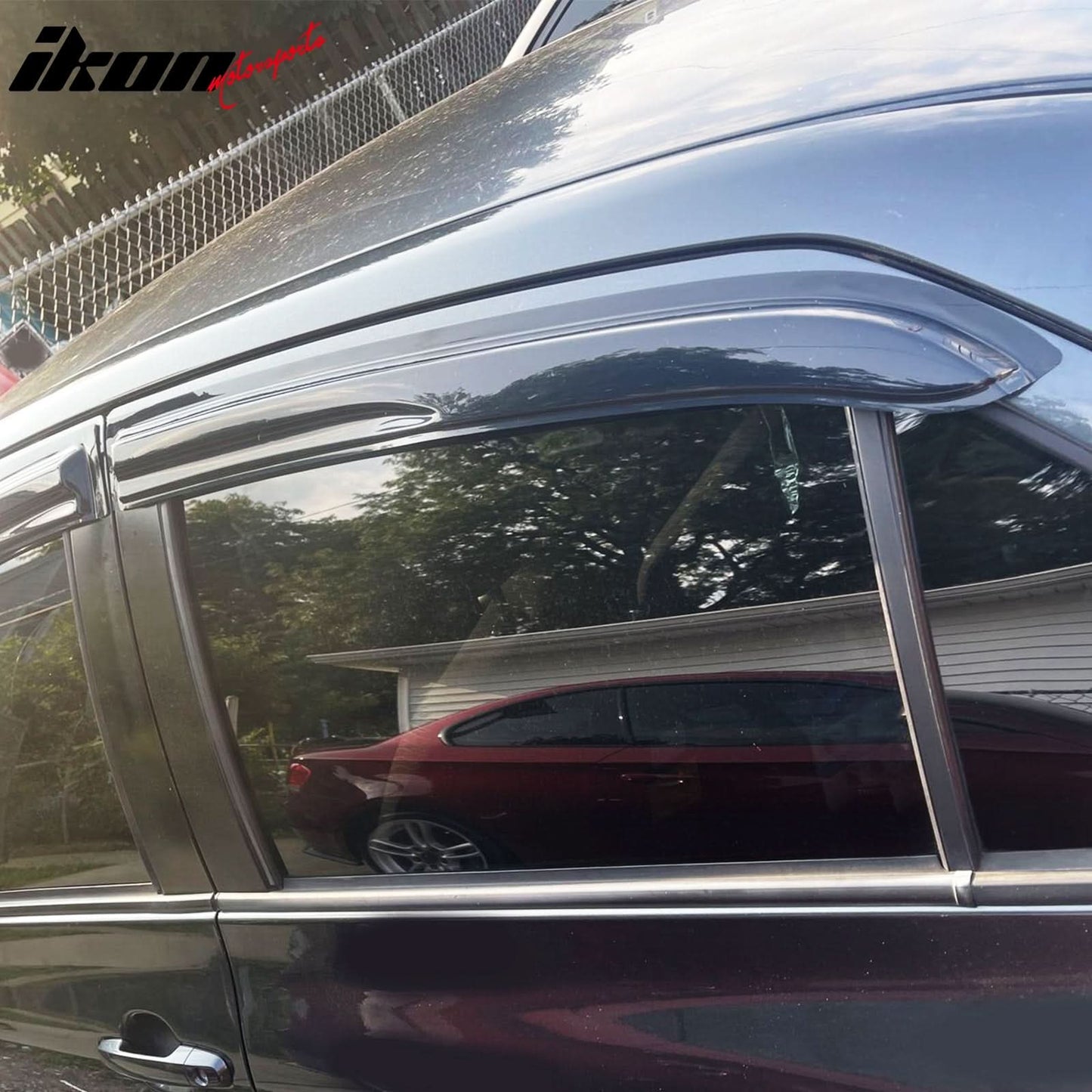 2007-2013 Toyota Yaris Window Visors Mugen Style Smoke Tinted Acrylic