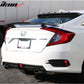 Fits 16-21 Honda Civic Sedan IK V Roof Spoiler Window Visor Smoke Wing