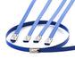 Zip Tie Kit for Heat Wrap - Stainless Steel - 12" 5mm - 5pc Blue