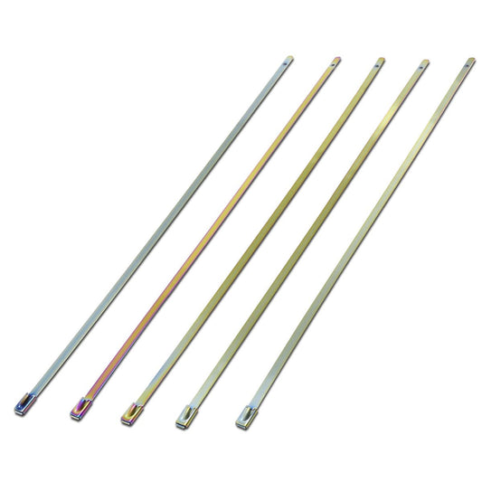 Zip Tie Kit for Heat Wrap Stainless Steel 12" 5mm Neochrome 5pc