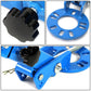 Adjustable Fender Roller with Lug Nut Spacer Rings - Blue