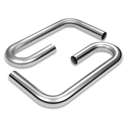 2" to 2.15" Flared 90 Degree L-Bend Exhaust Pipe Tubing Mild Steel