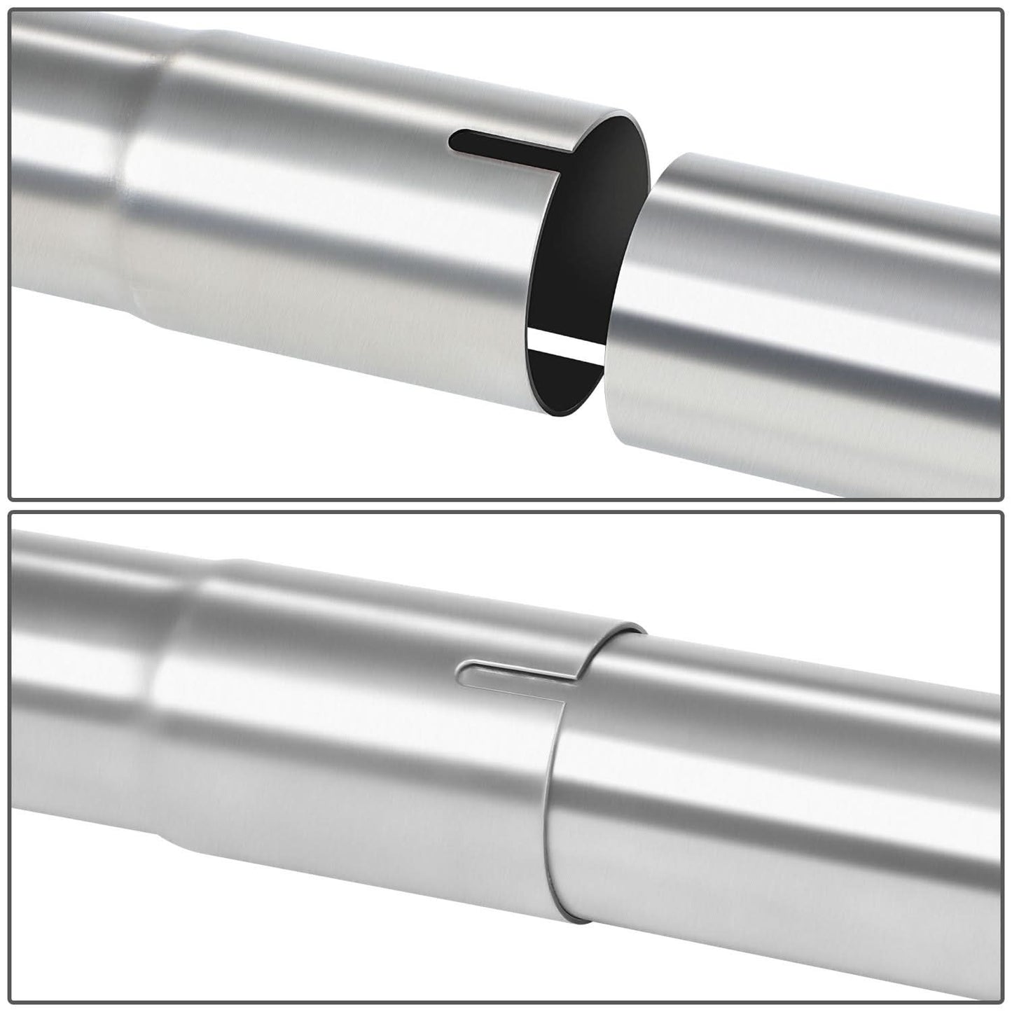 2" to 2.15" Flared 90 Degree L-Bend Exhaust Pipe Tubing Stainless Steel
