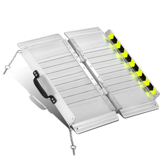 29" W x 2' L Aluminum Wheelchair Loading Ramp - Silver
