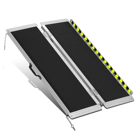 Aluminum Wheelchair Ramp 29" W x 4' L x 2" H Extended - Metallic/Black