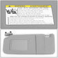 2007-2011 Toyota Camry Sun Visor - Driver Side Gray