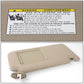 2009-2016 Toyota Venza Sun Visor - Passenger Side Beige