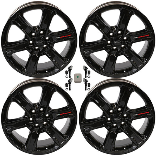 Ford Racing 2024 F-150 22x9.5in Gloss Black Wheel Kit M-1007K-S2295GBA