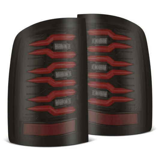 AlphaRex 07-13 GMC Sierra 1500/07-14 2500/3500HD (No Clsc/Dually) Luxx-Series LED Tail Lghts Blk Red 630080 *Discontinued
