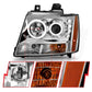 Anzo 2007-2013 Chevrolet Avalanche Projector Headlights w/ Halo Chrome
