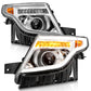 ANZO 11-15 Ford Explorer Projector Headlights w/ Light Bar Chrome Housing w/ Amber light 111576