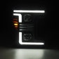 AlphaRex 17-19 Ford F-250/350/450/550  Super Duty PRO-Series Proj Headlights Black w/SeqSig & DRL 880321 *Discontinued
