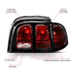 ANZO 1994-1998 Ford Mustang Taillight Dark Red Lens (OE Style) 321350