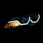 Anzo 2013-2015 Toyota Rav4 Projector Headlights w/ Plank Style Design Black