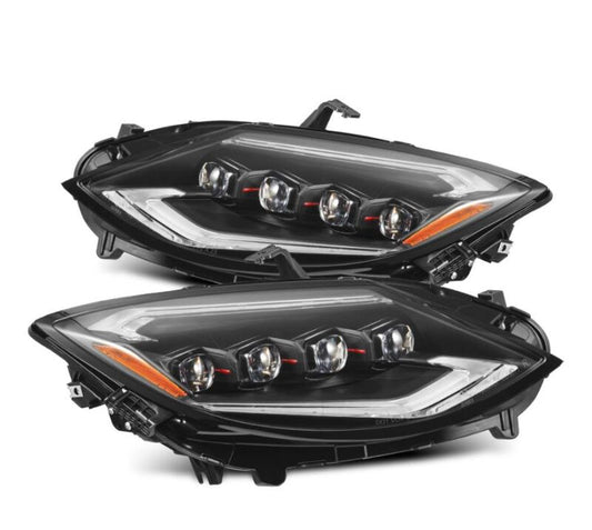 AlphaRex 23-24 Nissan Z NOVA-Series LED Projector Headlights Black w/Activation Light & Seq.Sig 880493 *Discontinued