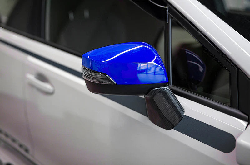 OLM OE Style Mirror Cover with Turn Signal Cutout - Ice Silver Metallic - 2015-2021 Subaru WRX / STI / 2015-2017 Crosstrek