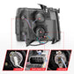 ANZO 2007-2013 Chevrolet Silverado 1500 Projector w/ Light Bar Chrome Housing w/ Sequential 111546