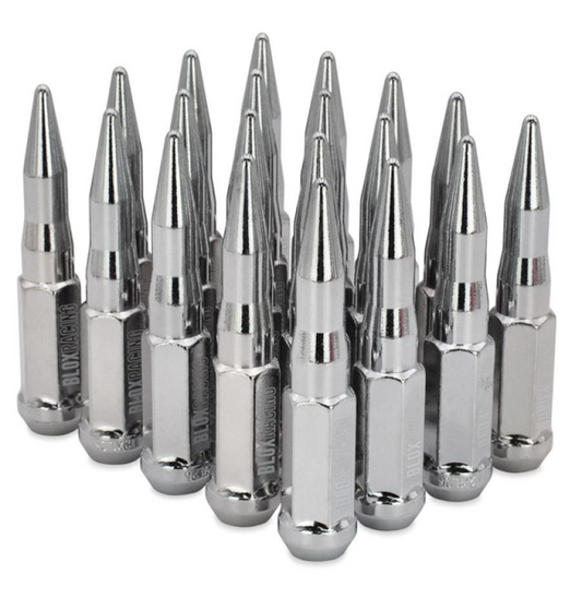 BLOX Racing Spike Forged Lug Nuts - Chrome 12 x 1.50mm - Set of 20 BXAC-00160-20