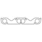 Cometic Gasket Cometic Chevy Gen1 SB V8 .060in HTS Exhaust Mani Gskt Set-2.00in Round Port-Hooker/Stahl Bolt Patt C15200