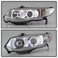 Spyder Honda Civic 06-08 2Dr Projector Headlights LED Halo Chrome High H1 Low H1 PRO-YD-HC06-2D-HL-C 5010797