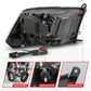ANZO 09-18 Dodge 1500-3500 LED Plank Style Headlights w/Switchback+Sequential Hyper Black (OE Style) 111608