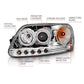 Anzo 1997.5-2003 Ford F-150 Projector Headlights w/ Halo and LED Chrome 1pc