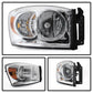 SPYDER Xtune Dodge Ram 1500 06-08 / Ram 2500/3500 06-09 Amber Crystal Headlights Chrome HD-JH-DR06-AM-C 9022913