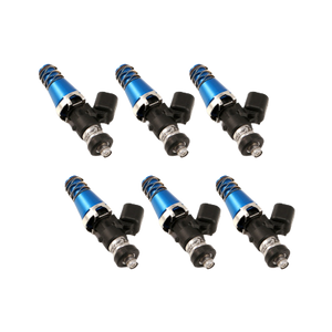 Injector Dynamics ID1050X Injectors 11mm (Blue) Adaptor Tops Denso Lower Cushions (Set of 6)