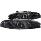 Anzo 1997-1999 Mitsubishi Eclipse Projector Headlights w/ Halo Black G2