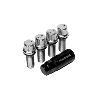 Vossen 30mm Lock Bolt - 14x1.5 - 17mm Hex - Cone Seat - Silver (Set of 4)