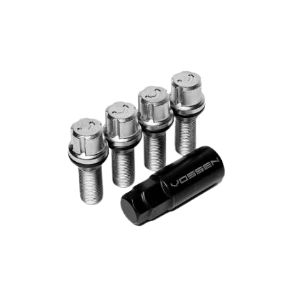 Vossen 30mm Lock Bolt - 14x1.5 - 17mm Hex - Cone Seat - Silver (Set of 4)