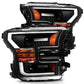 AlphaRex 15-17 Ford F-150 LUXX LED Projector Headlights Plank Style Black w/Activ Light/DRL 880167 *Discontinued