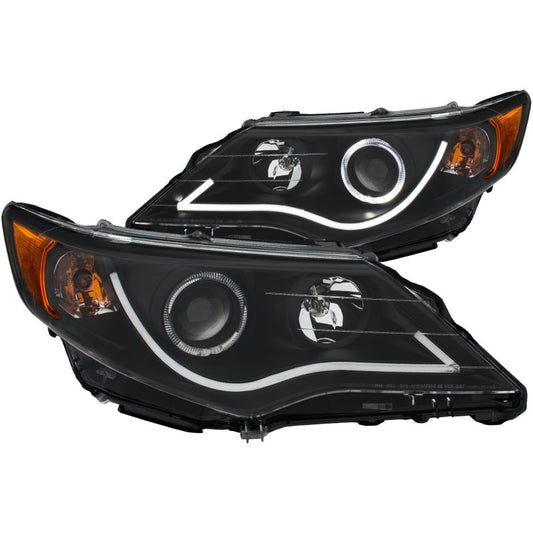 Anzo 2012-2013 Toyota Camry Projector Headlights w/ Halo Black