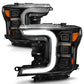 Anzo 18-20 Ford F-150 Full Led Projector Light Bar Headlights Black Amber 111519