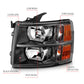Anzo Chevy Silverado 07-13 Crystal Headlight Black Amber