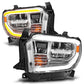 ANZO 2014-2017 Toyota Tundra LED Crystal Headlights w/ Switchback Chrome Housing w/ DRL 111532
