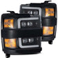 AlphaRex 15-18 Chevy 2500HD NOVA LED Proj Headlight Plank Style Jet Blk w/Activ Light/Seq Signal/DRL 880229 *Discontinued