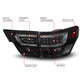 ANZO 11-13 Jeep Grand Cherokee LED Taillights w/ Lightbar Black Housing/Smoke Lens 4pcs 311440
