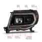 ANZO 05-11 Toyota Tacoma Projector Headlights w/Light Bar Switchback Black Housing 111564