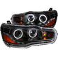 Anzo 2008-2015 Mitsubishi Lancer Projector Headlights w/ Halo Black (CCFL)