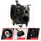 ANZO 2014-2015 Gmc Sierra 1500 Projector Headlight Plank Style Black w/ Switchback (Halogen Type) 111487