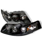 Spyder Ford Mustang 99-04 Projector Headlights LED Halo Black High H1 Low H1 PRO-YD-FM99-1PC-AM-BK 5010445